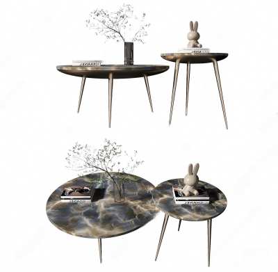 现代茶几3D模型下载